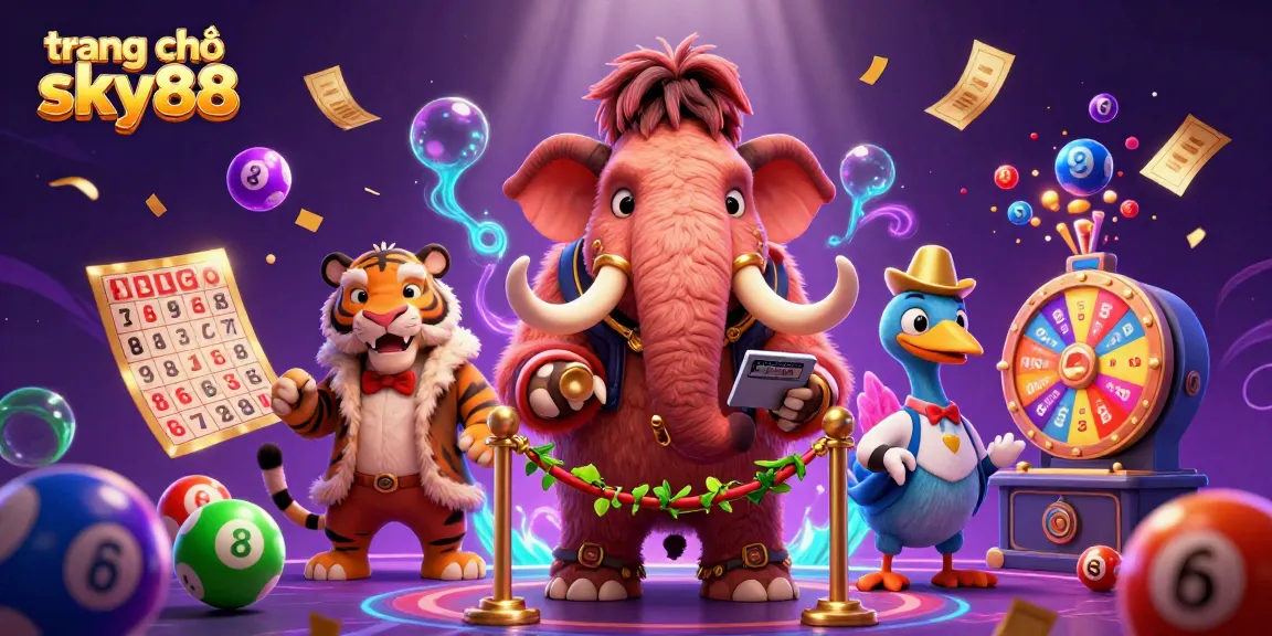 Play exciting games at trang chủ sky88 with vibrant characters and dynamic elements in a lively casino atmosphere.