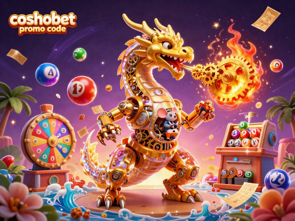 Experience the thrill of winning with cosmobet promo code, showcasing vibrant casino elements and engaging characters.