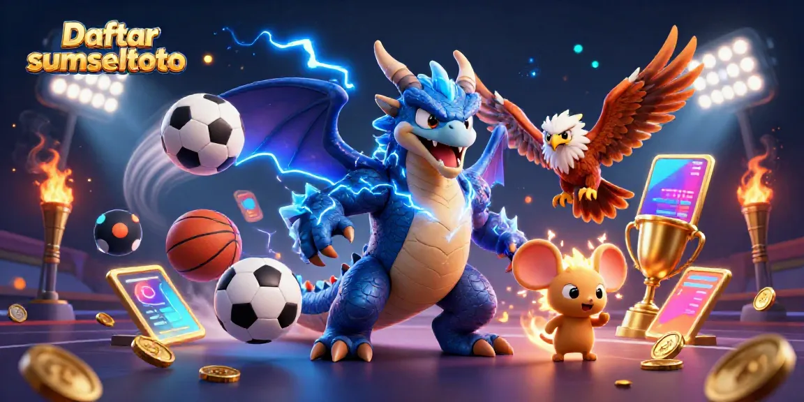 Experience thrilling gaming with Daftar sumseltoto featuring a vibrant scene of dynamic sports elements.