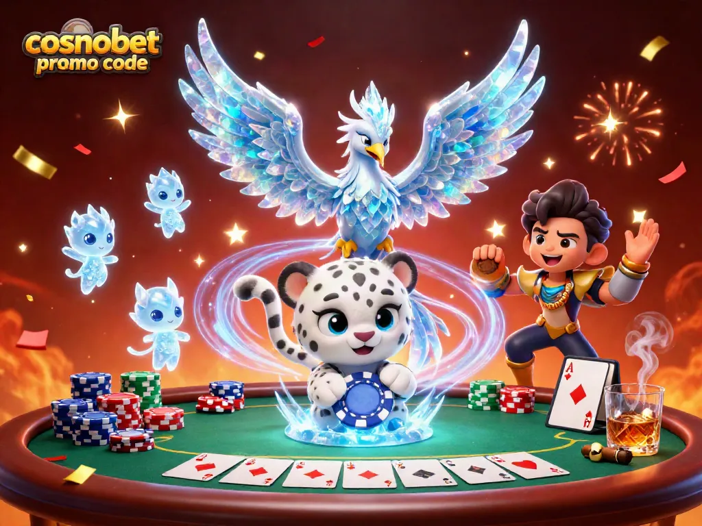 Experience the thrill of Cosmobet promo code with exciting casino elements in a vibrant scene.