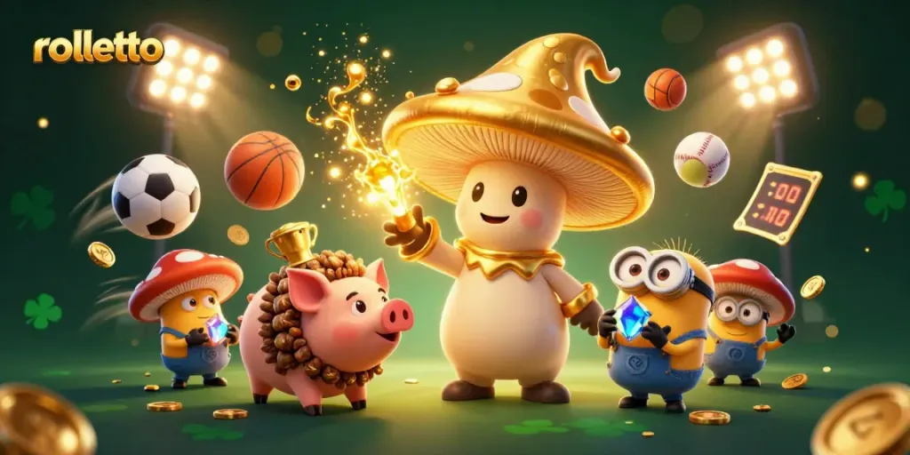Experience the magic of rolletto with golden treasures, dynamic sports elements, and cinematic visuals.