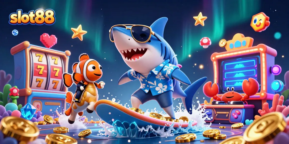 Experience thrilling gameplay with slot88 in a vibrant 3D casino world filled with colorful elements.
