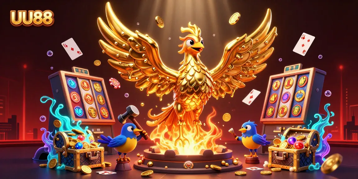 Experience exhilarating wins with UU88 in this captivating casino fantasy scene, showcasing vibrant gaming elements.