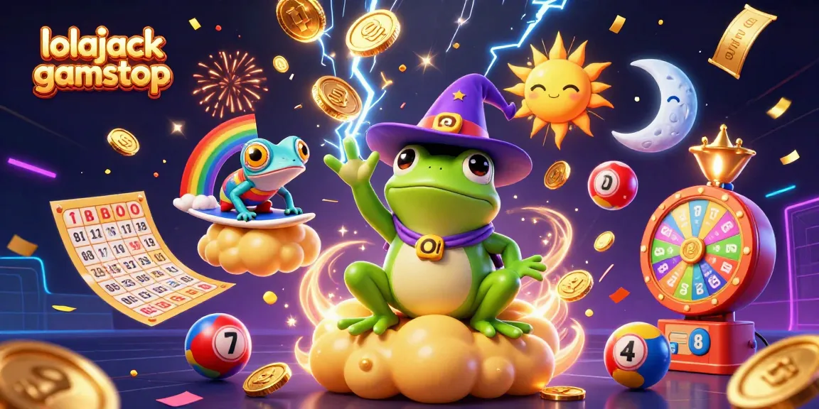 Experience fun at Lolajack Casino Gamstop with a vibrant scene of winning and exciting game elements.
